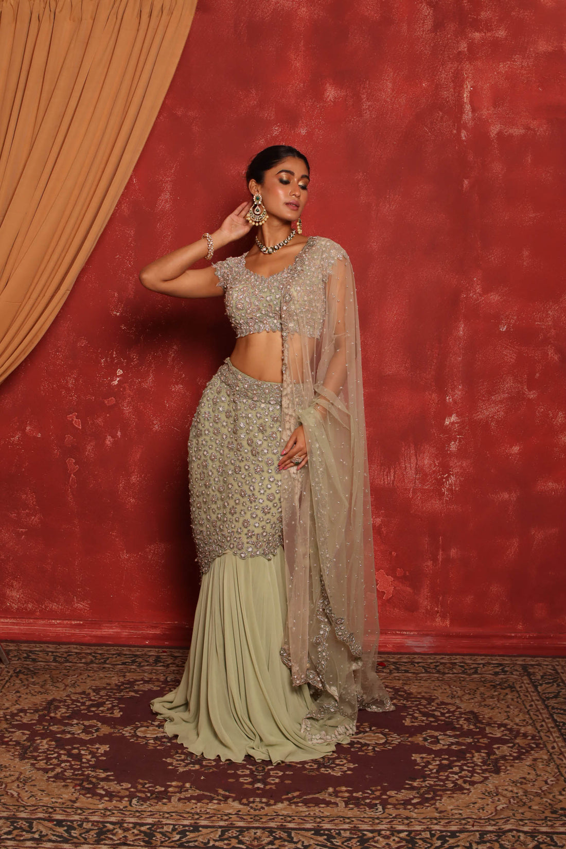 Mermaid 3D Lehenga