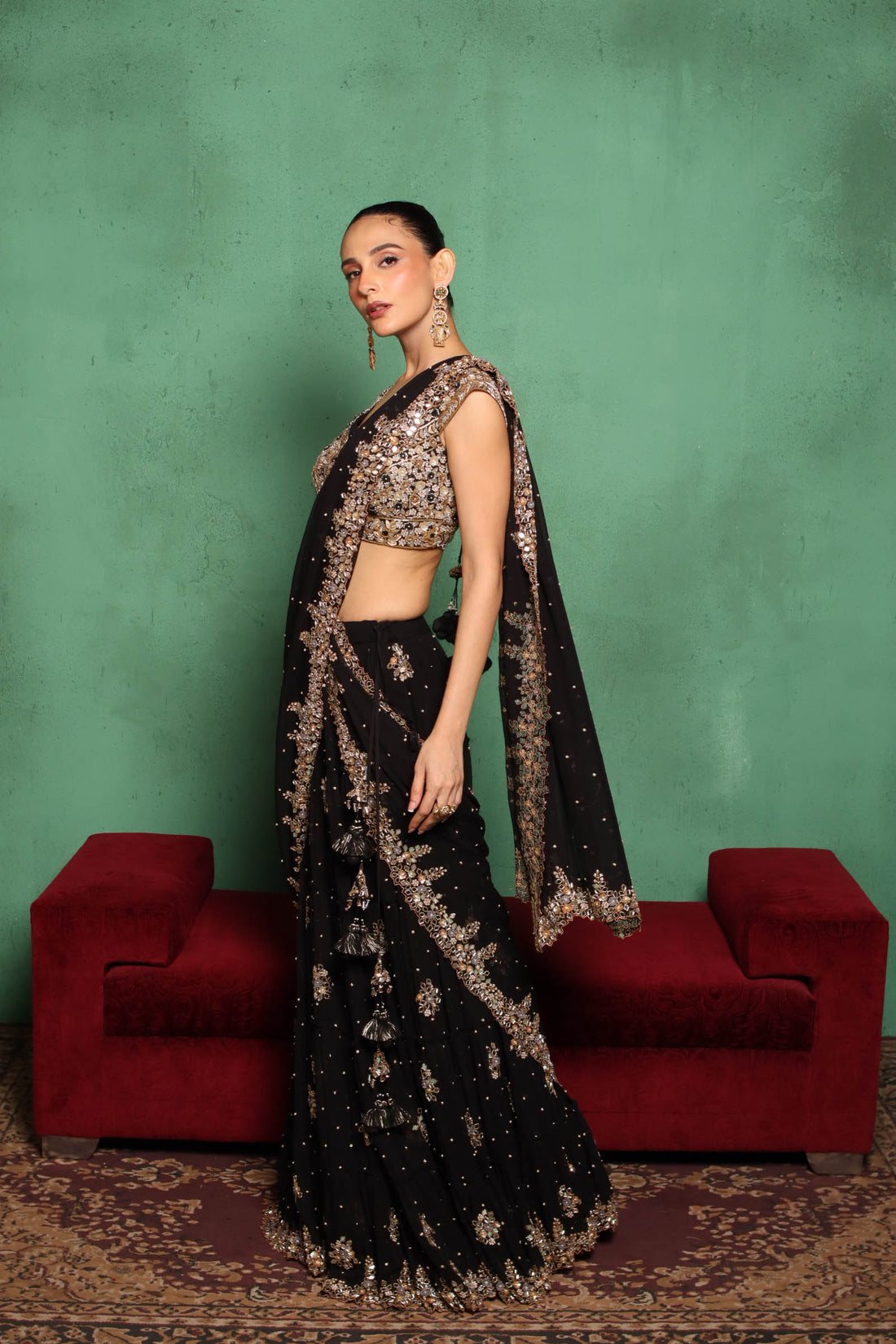 French Knot Lehenga