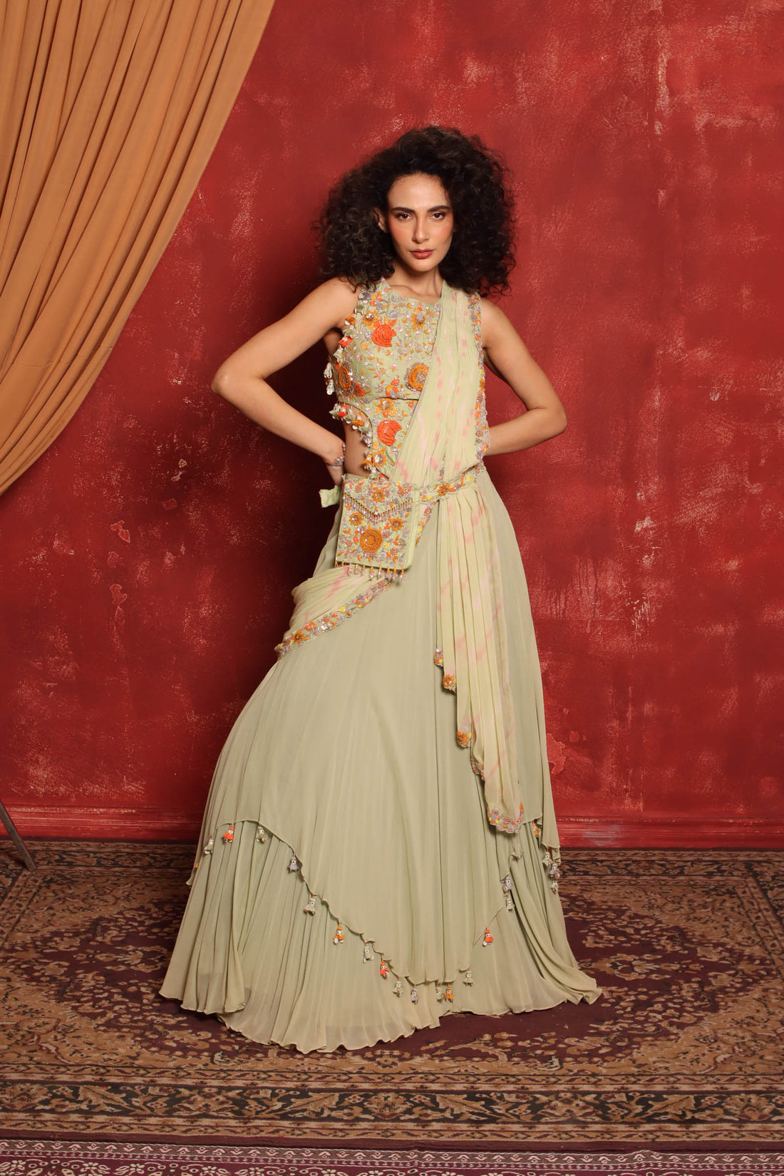Carnival Frill Lehenga Set