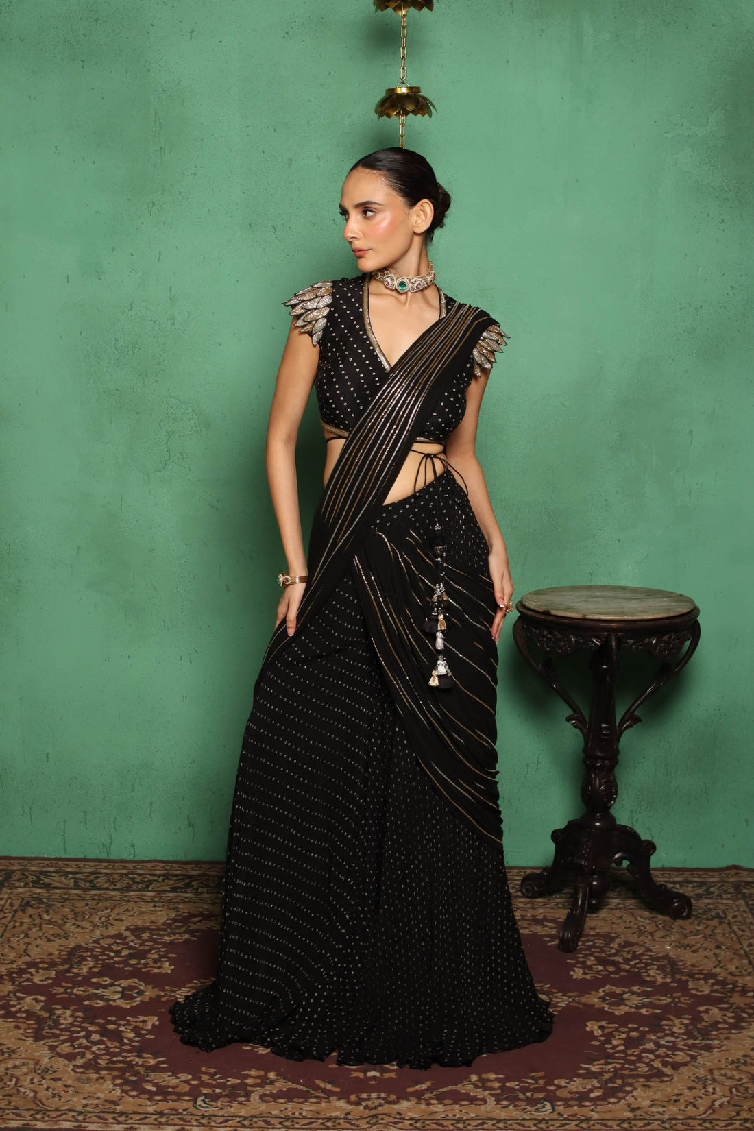 Bandhni Bling Drape