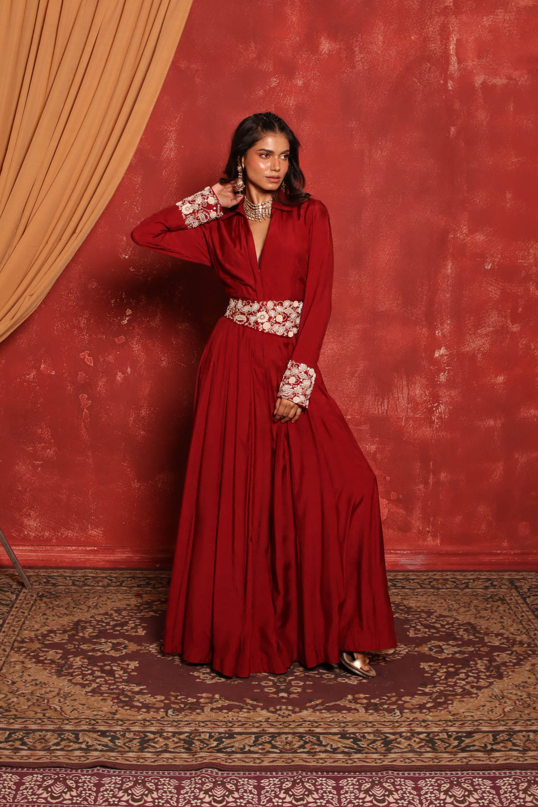 Noah Jumpsuit(Brick Red)