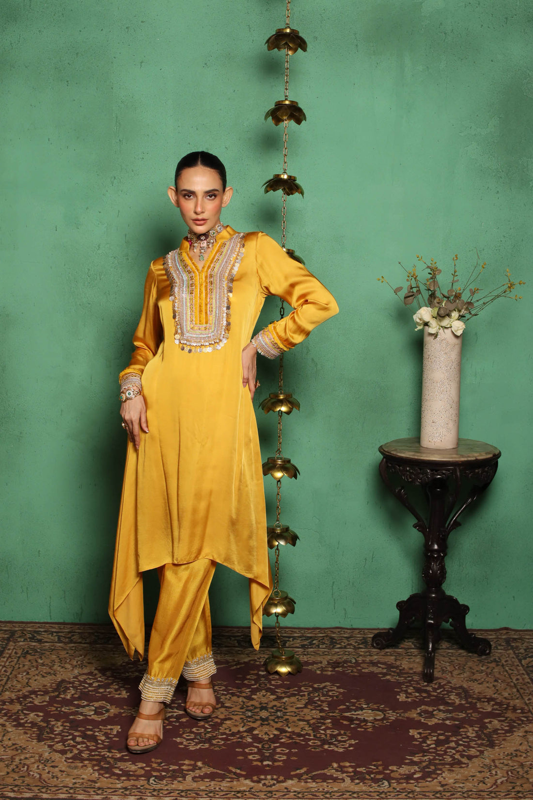 Coin Kurta(Mustard)