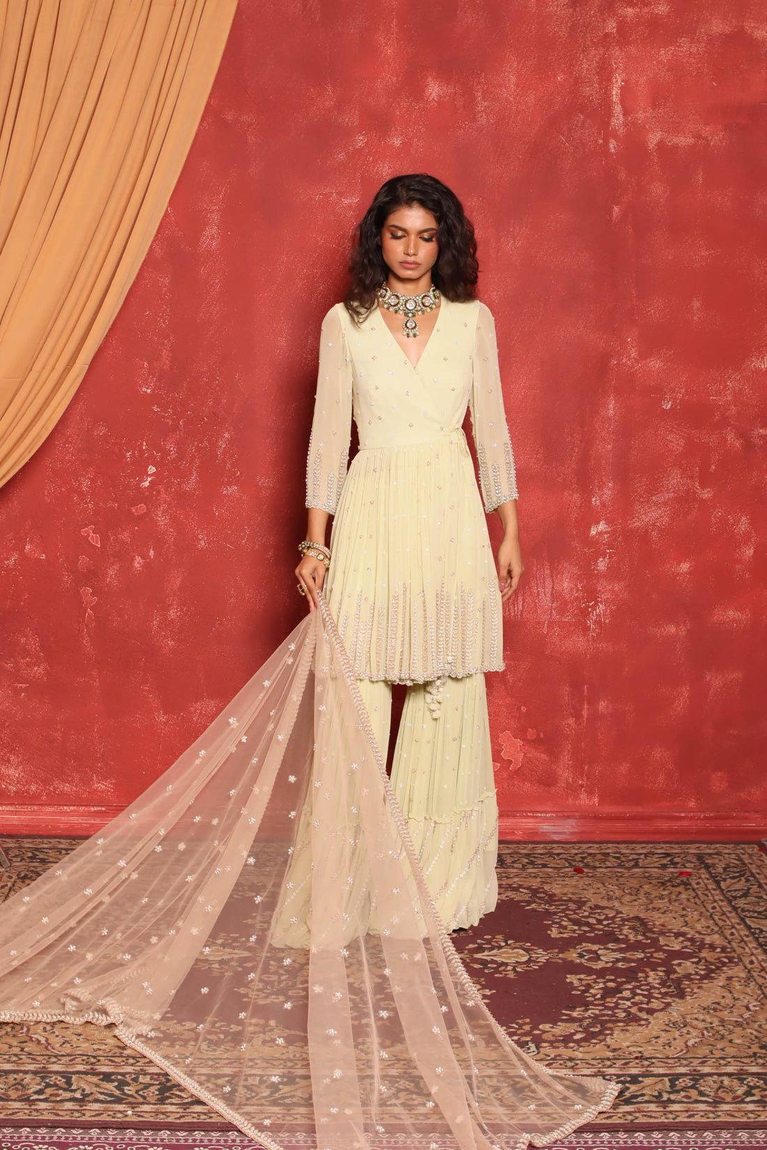Angrakha Kurta Set