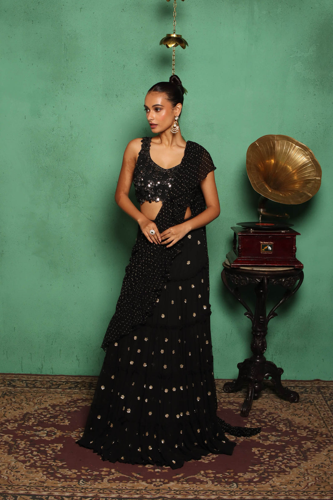 Mughal Lehenga With Hanging Blouse