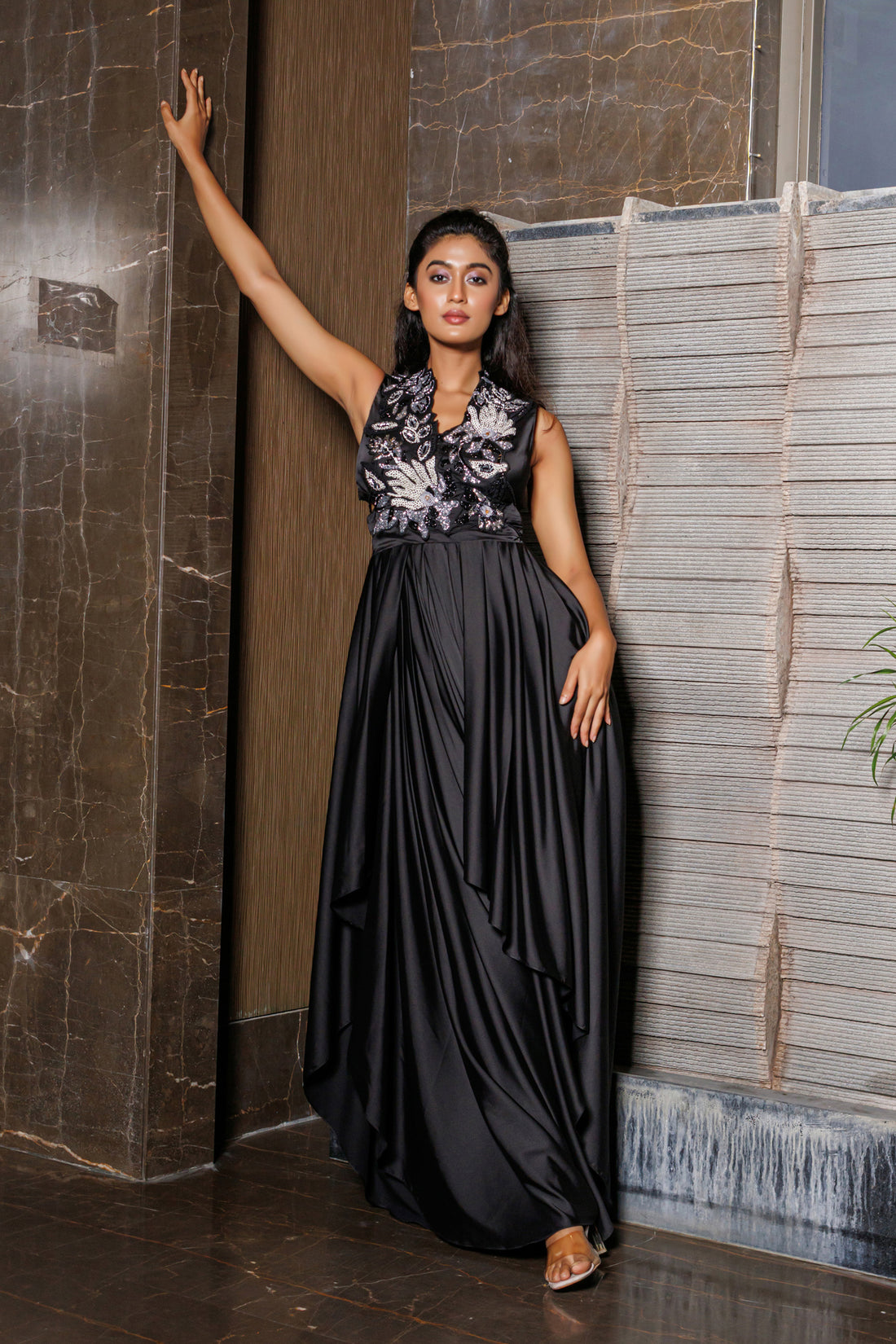Cosmic Bib Jumpsuit (Black)